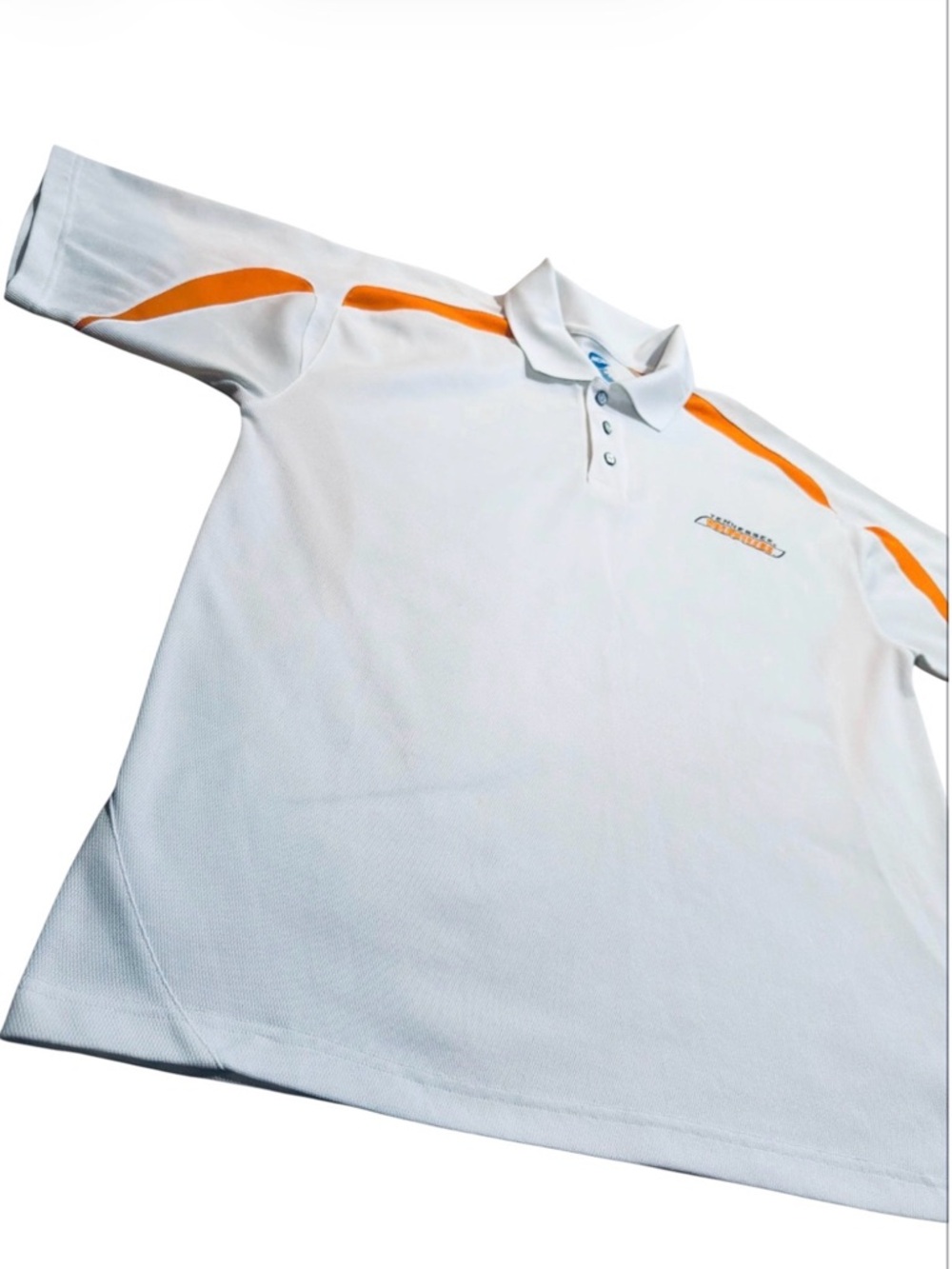 NCAA Tennessee Volunteers Vols White Polo with Orange Accents Size Large - Picture 3 of 5